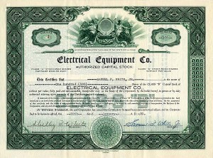 Electrical Equipment Co. - Stock Certificate